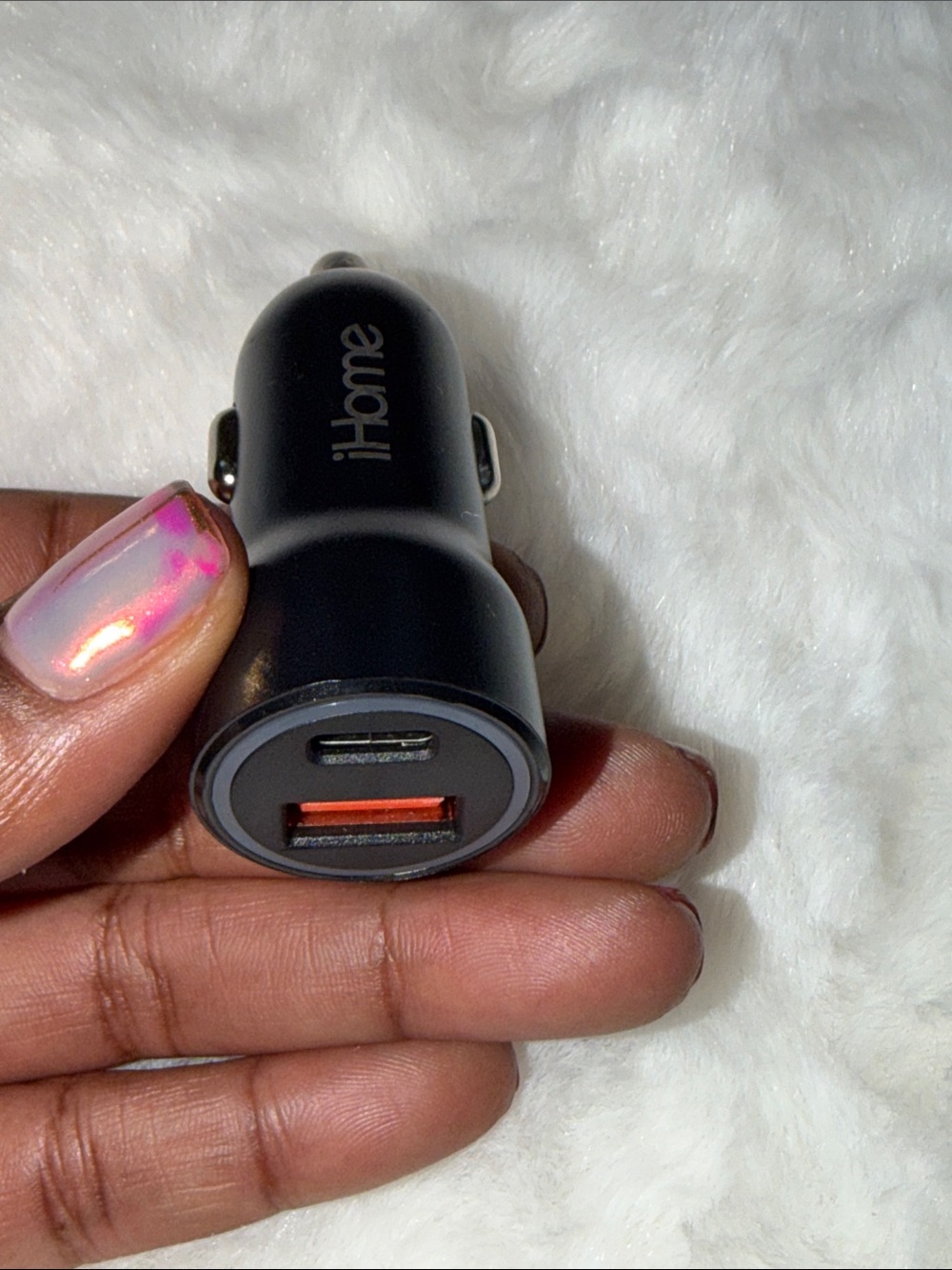 iHome Matte Black Dual USB Car Charger